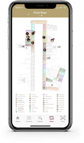 Map screen of the app