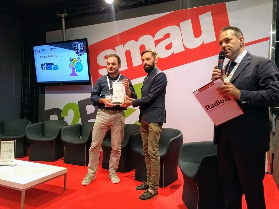 Luca ritira il premio Lamark
